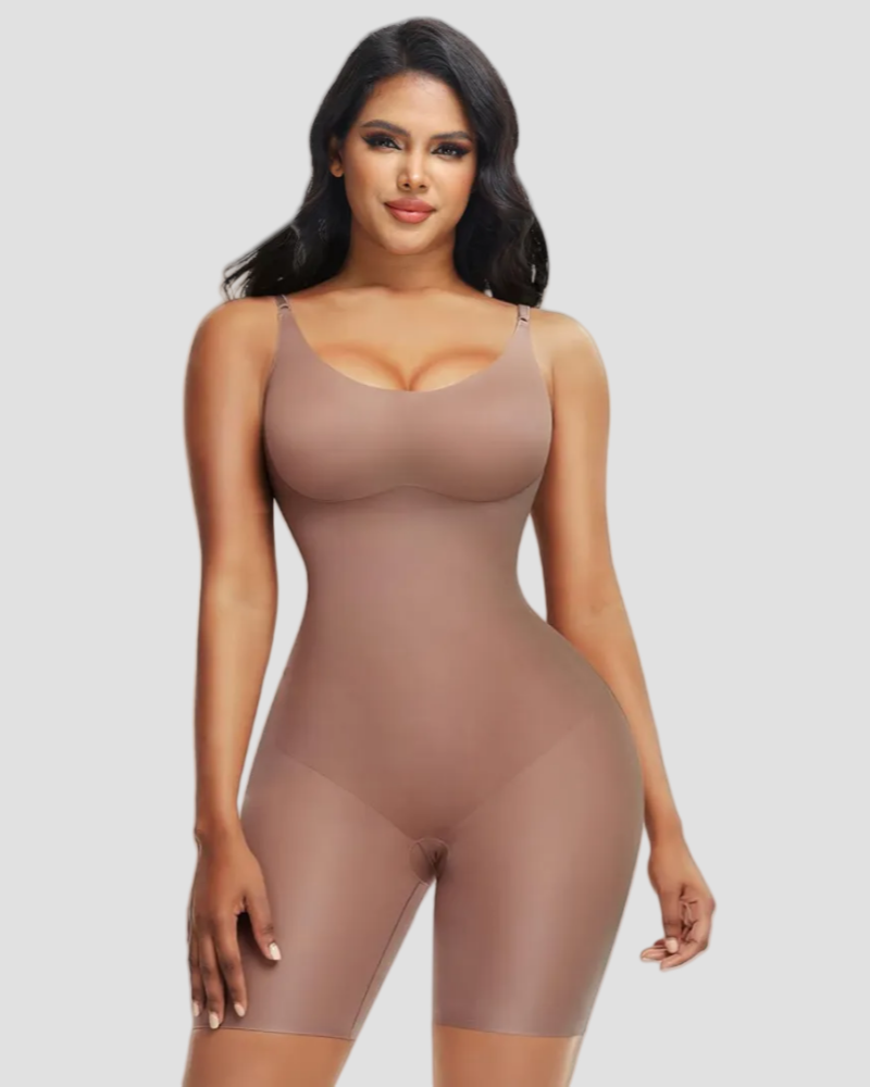 Nahtloser Butt Lifter Tummy Control Shapewear Bodysuit mit Verstellbarem Riemen