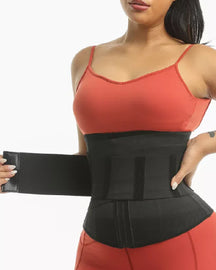 Abnehmbarer Riemen Reißverschluss Sport Taillentrainer Shapewear Wickel Gürtel