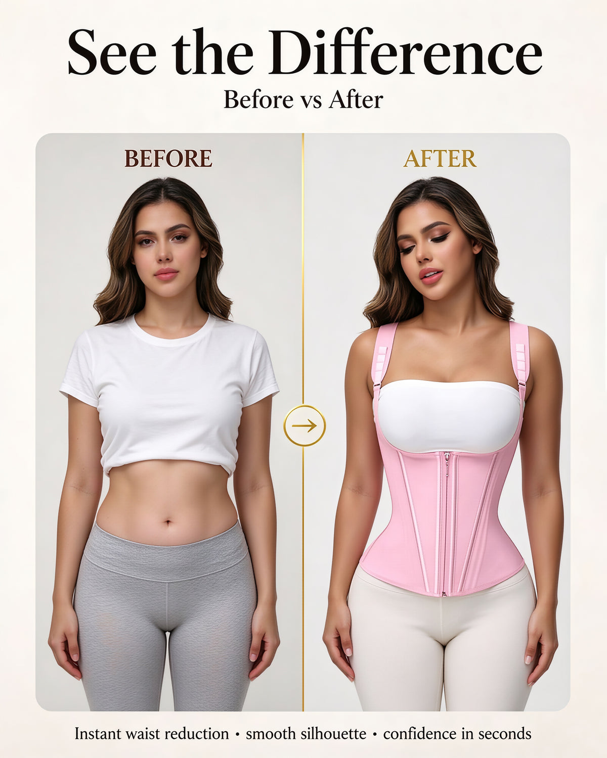 Shapshe® Fajas Steel Boned Tummy Control Waist Trainer