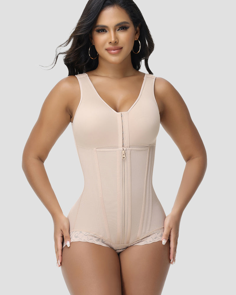 Shapshe® Doppellagiger Fajas Colombianas Hochkomprimierter Tanga zur Bauchkontrolle Body Shaper