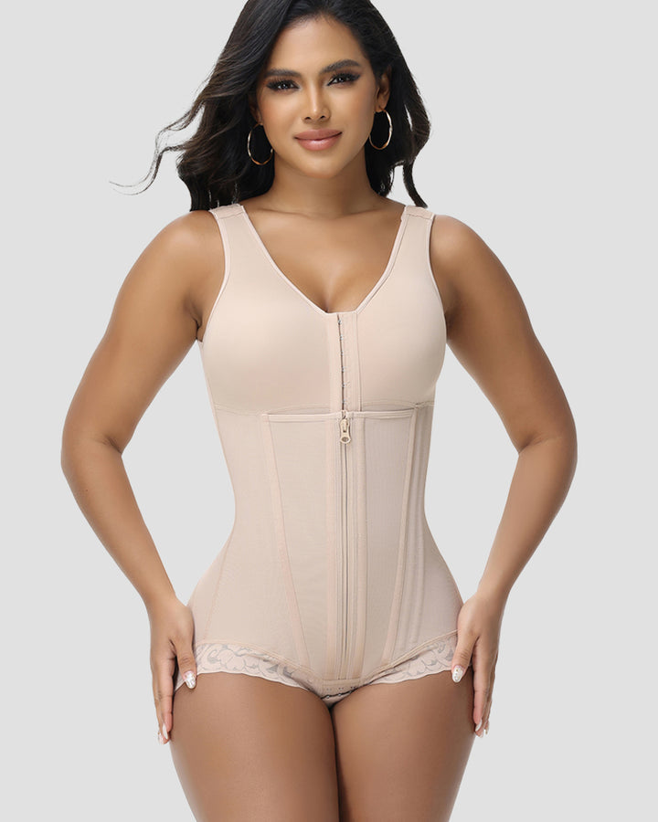 Shapshe® Doppellagiger Fajas Colombianas Hochkomprimierter Tanga zur Bauchkontrolle Body Shaper