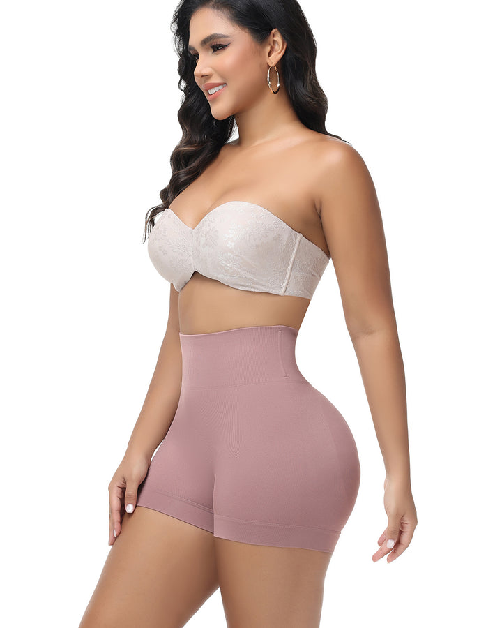 Shapshe® Damen Nahtlose Po-Lift Figurformende Shorts Glatte Anti-Roll Shapewear Shorts