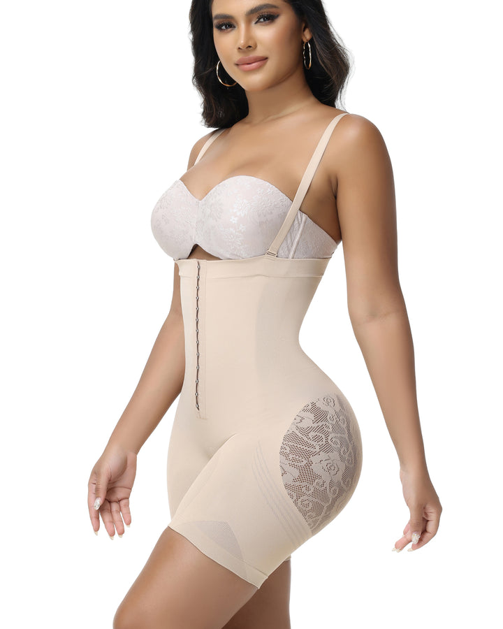 Shapshe® Damen Butt Flower Cut Out Hip Lifting Fajas Colombianas Firm Control Shapewear