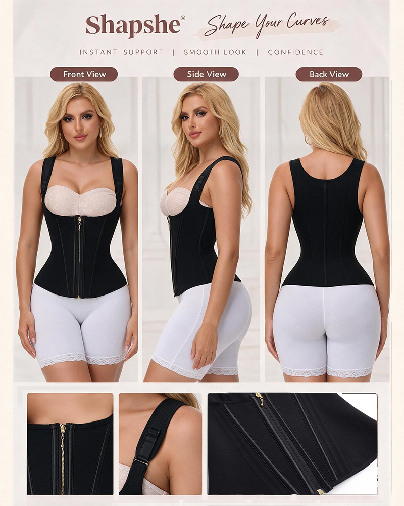 Shapshe® Fajas Steel Boned Tummy Control Waist Trainer