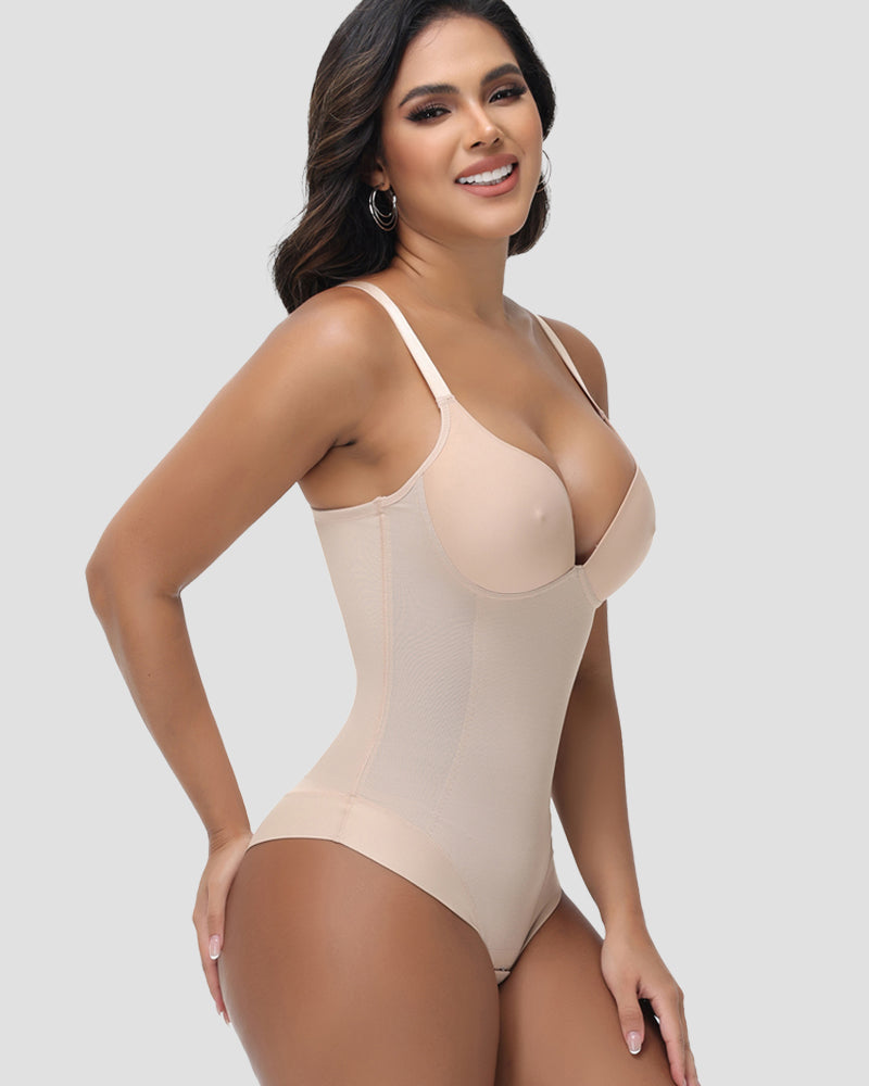 Shapshe® Damen Bauchweg Nippel BH Triangel Shapewear Bodysuit (Vorverkauf)