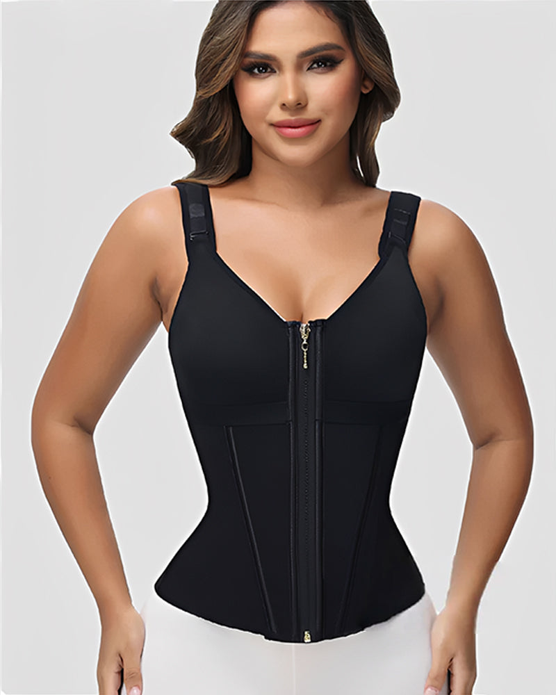 Shapshe® Boned Latex Waist Trainer Vest with Built-in Bra