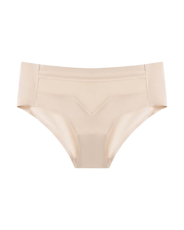 Damen Mittlerer Taille Eisseide Unsichtbar Slip Atmungsaktiv Netz Unterwäsche
