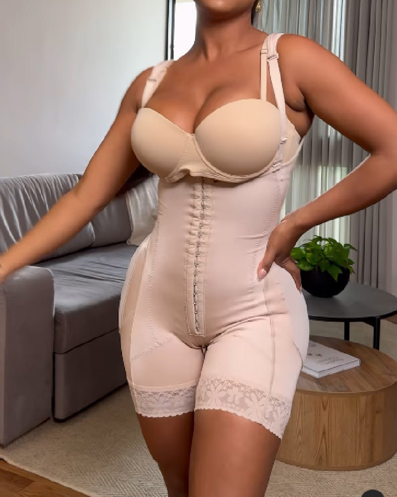 Damen Stage 2 Faja Kolumbianisch BBL Nach Operationen Offene Brust Bauchweg Shapewear (Vorverkauf)