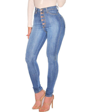 Po-Lifting-Skinny-Jeans mit Hoher Taille für Damen