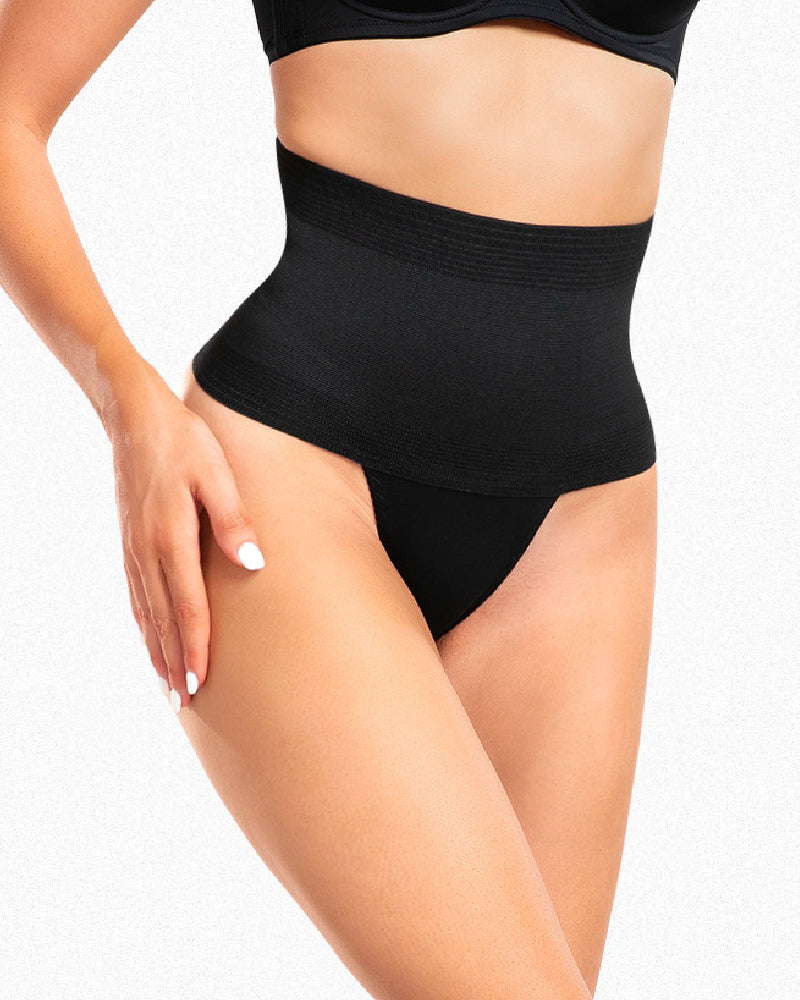 Damen Taillenformung Figurformende Unterwäsche Bauchweg Hohe Taille Shapewear Tanga