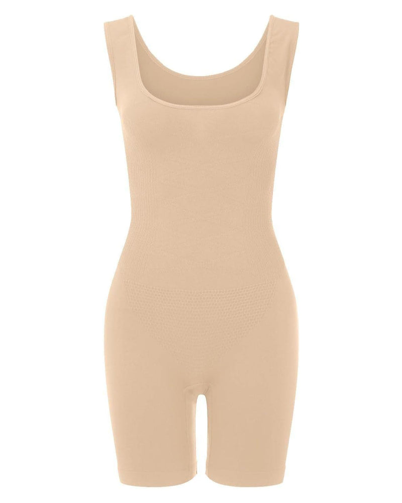 Nahtlose Einteilige Shorts Shapewear Solide Bauchkontrolle Stretch Korsett Bodysuits