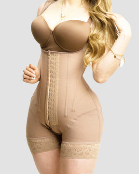 Damen Hochkompressions Offene Büste Nach-Operation Knochen Taillenformer Shapewear