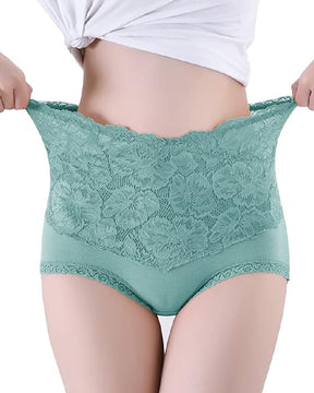 Damen V-Förmige Hohe Taille Blumen Spitze Unterhosen Sexy Bauchweg Weiche Slip