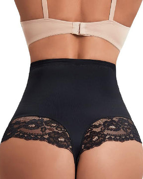 Nahtlose Spitze Bauchkontrolle Shapewear Höschen Hohe Taille Kompressions Tanga Unterwäsche