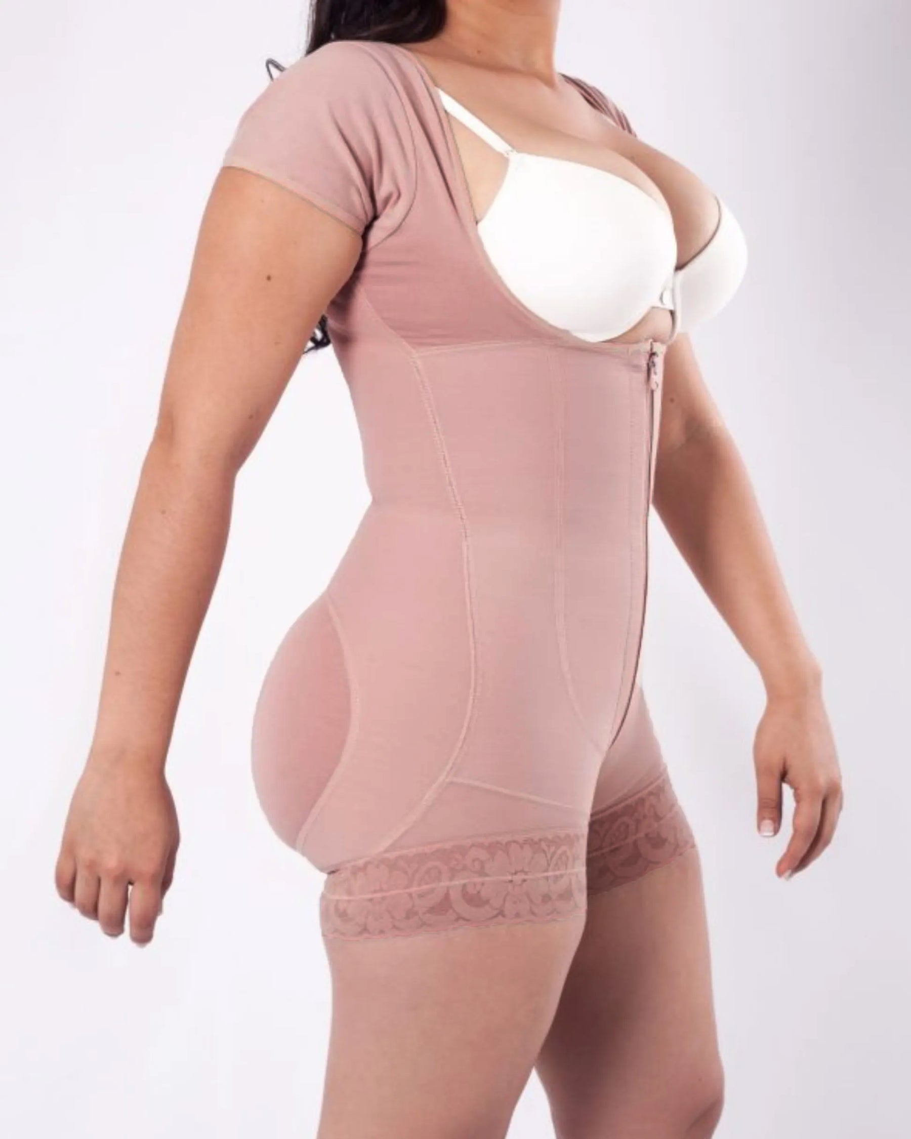 Damen Kurzärmlige Bauchkontrolle Formende Fajas Shapewear