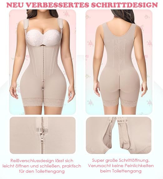 Fajas Colombianas Ganzkörper Bauchweg Po-Lifting Nach Operationen Kompressions Shapewear