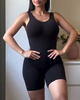 Damen Nahtloser Mitte des Oberschenkels Bauchweg U-Ausschnitt Bodysuit Shapewear