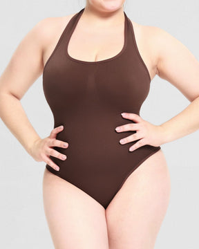 Figurformender Neckholder Tanga Bodysuit