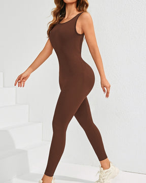 Einteiliger Jumpsuit mit Tiefem V-Ausschnitt Elastische Strumpfhose Schnelltrocknende Yoga-Kleidung