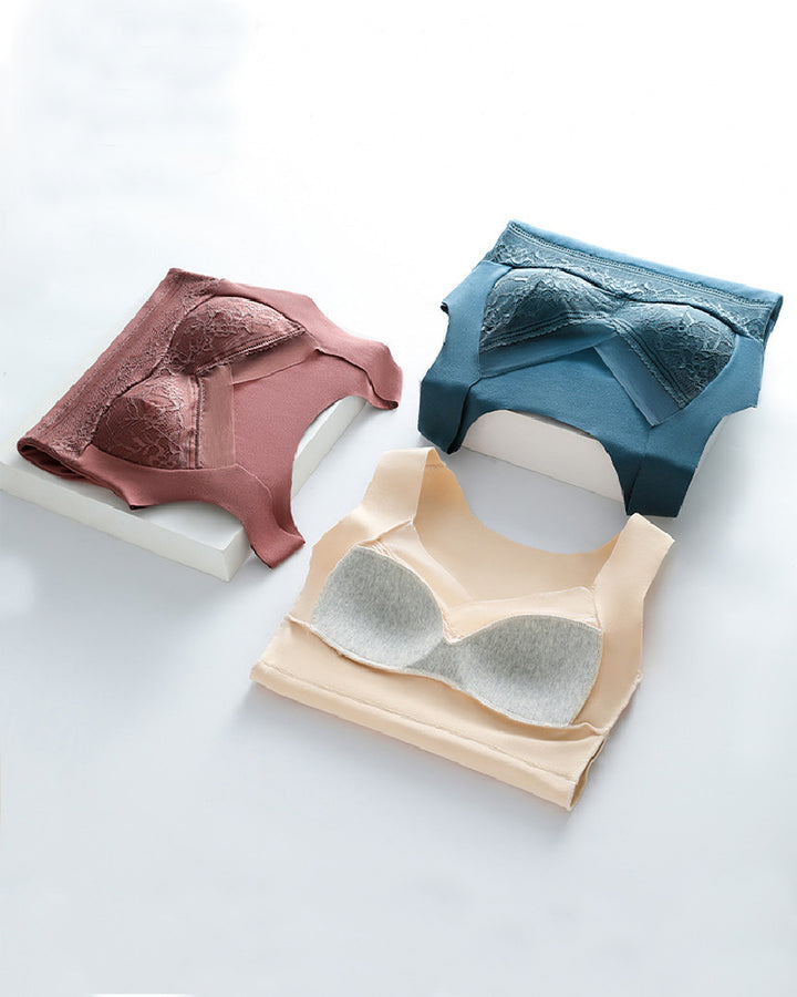 2-in-1 Thermo Unterwäsche Weste V-Ausschnitt Nahtlos Integrierter BH Tank Tops