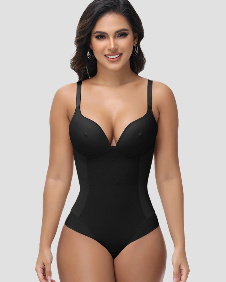 Shapshe® Damen Bauchweg Nippel BH Triangel Shapewear Bodysuit