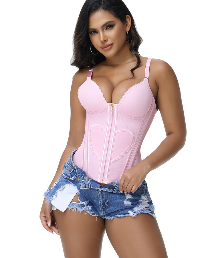 Shapshe® Fajas Colombianas Liebe Muster Korsett Top Bauchstraffung Taille Trainer