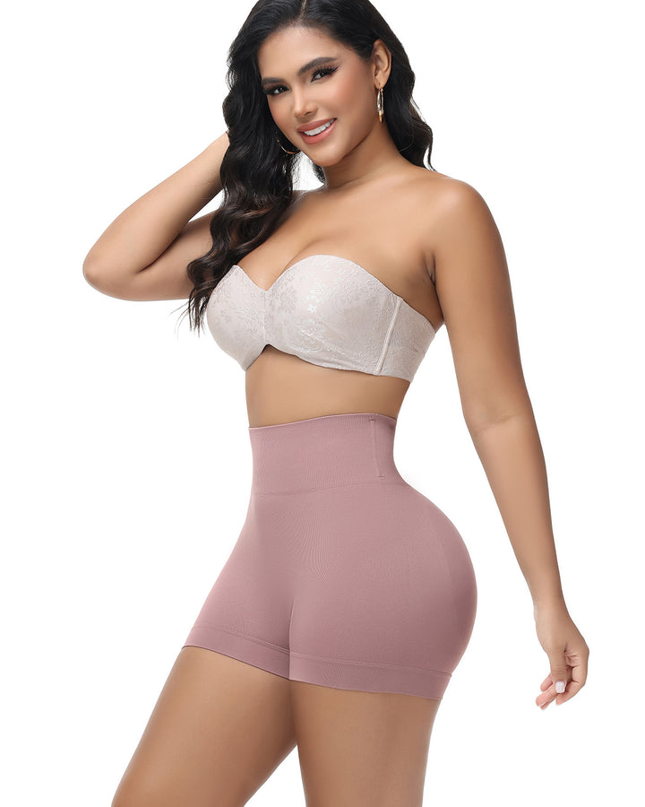 Shapshe® Damen Nahtlose Po-Lift Figurformende Shorts Glatte Anti-Roll Shapewear Shorts