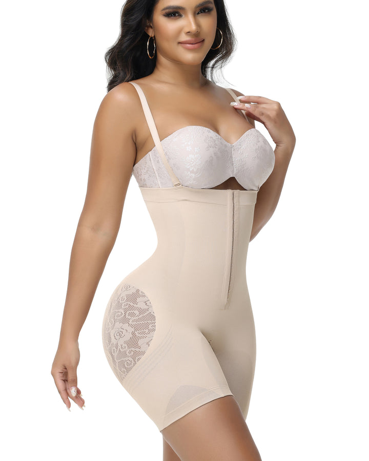 Shapshe® Damen Butt Flower Cut Out Hip Lifting Fajas Colombianas Firm Control Shapewear
