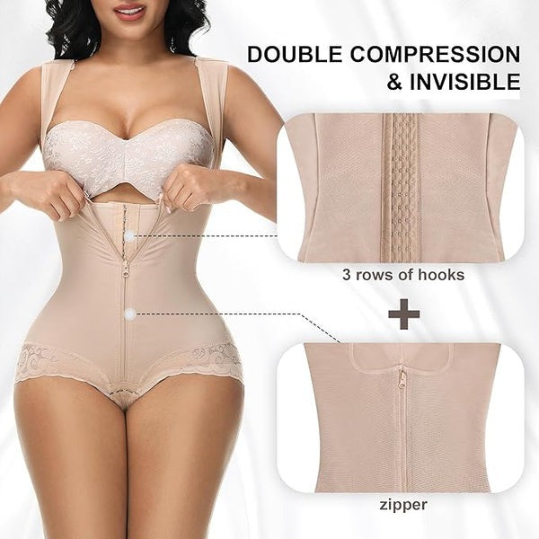 Shapshe® Leopard High Compression Fajas Colombianas Offene Brust Bauchkontrolle Body Shaper (Vorverkauf)