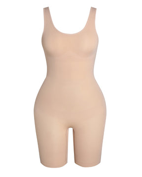 Damen Nahtloser Mitte des Oberschenkels Bauchweg U-Ausschnitt Bodysuit Shapewear