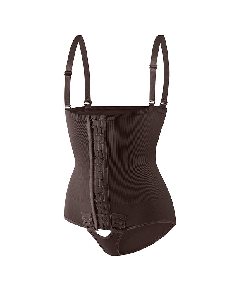 Damen Bauchkontrolle Verstellbare Schnalle Vorne Offen Brust Shapewear