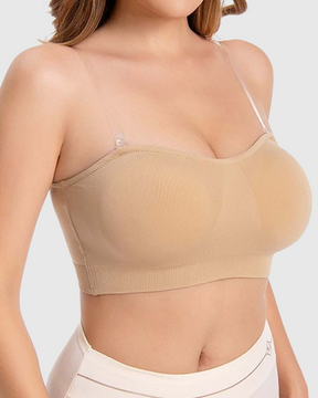 Damen Push up BH ohne Bügel nahtloser Bandeau BH