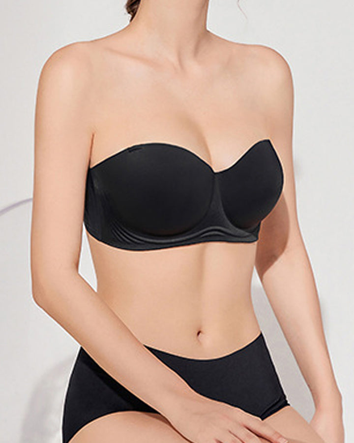 Damen Unsichtbarer Trägerloser Rutschfester Große Größe Nahtloser Push Up BH