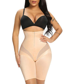 Damen Miederhose Bauchweg Schmale Hohe Taille Oberschenkel Slimmer BBL Shapewear Shorts