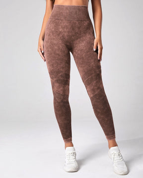 Nahtlose Yogahose mit Hoher Taille und Pfirsichfarbener Fitnesshose zum Anheben der Hüfte