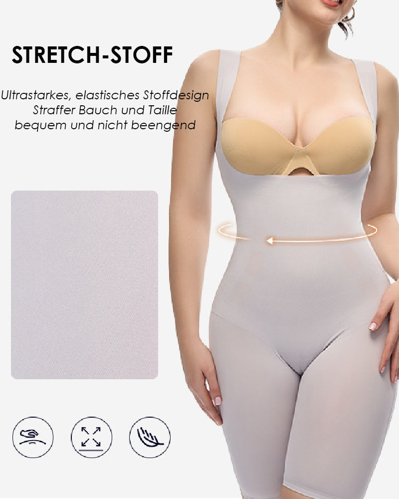 Nahtloser Elastizität Bodysuit Ohne BH Bauchweg Shapewear Body Mit Bein