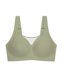 Damen Glatte Minimizer BH Dünner Bügellos Weicher Stützung Bralette