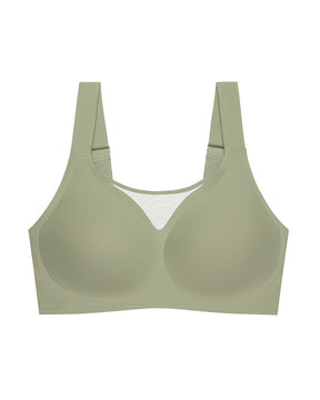 Damen Glatte Minimizer BH Dünner Bügellos Weicher Stützung Bralette