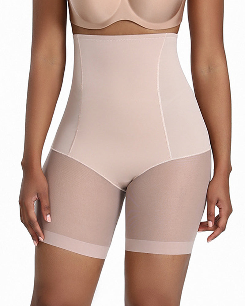 Nahtlose Mesh Atmungsaktive Bauchweg Po-Lift Korsett Formende Shorts