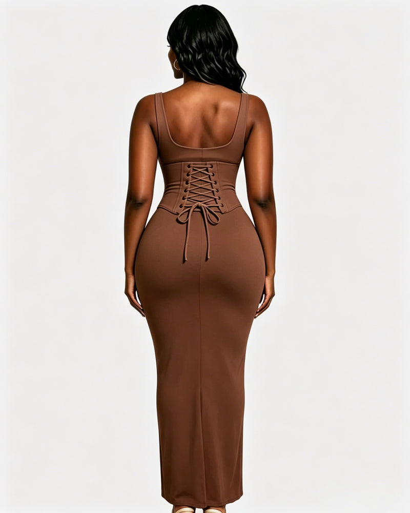Hourglass Figure Body Shaper The Corset Maxi Dress Two-Piece Set