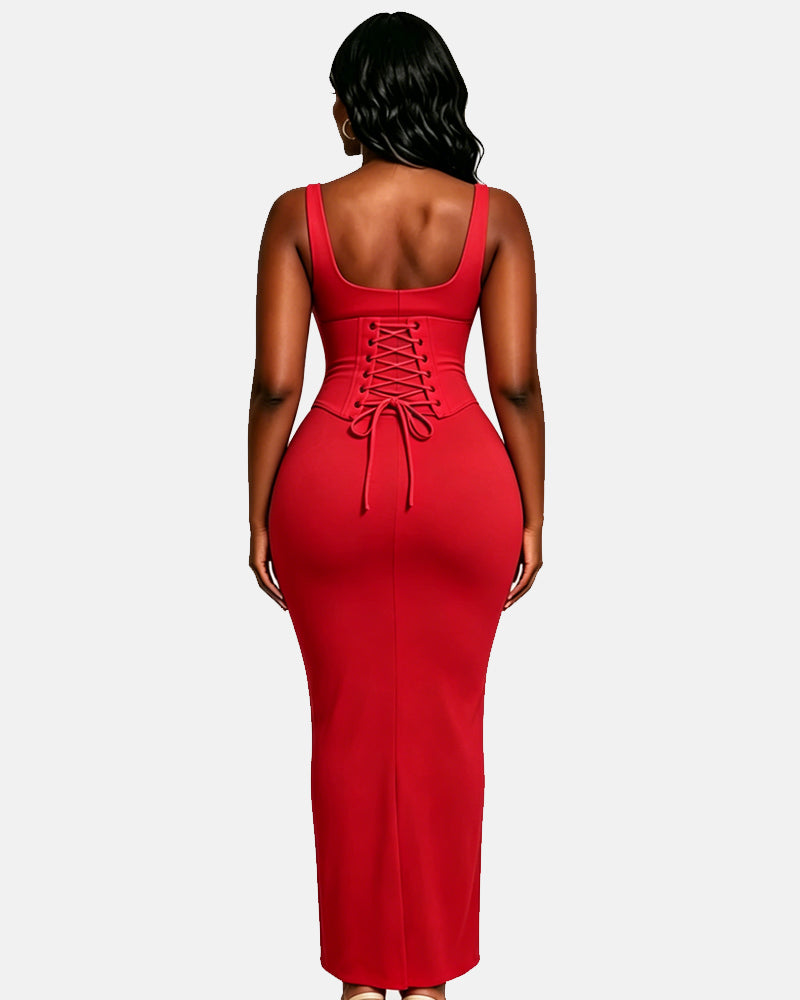 Hourglass Figure Body Shaper The Corset Maxi Dress Two-Piece Set