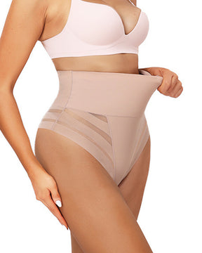 Damen Sexy Mittelhohe Einzigartiger Spitzen Tanga Body Shaper Nahtlose Miederhöschen