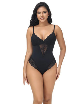 Spitze Spaghettiträger Cami Bodysuit Ärmellos Einteilige Shapewear Für Damen