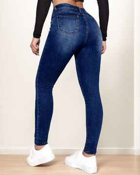 Hot Girl Jeans Damen-Jeans mit Hoher Taille und Dehnbarer Fleece Jeans hose