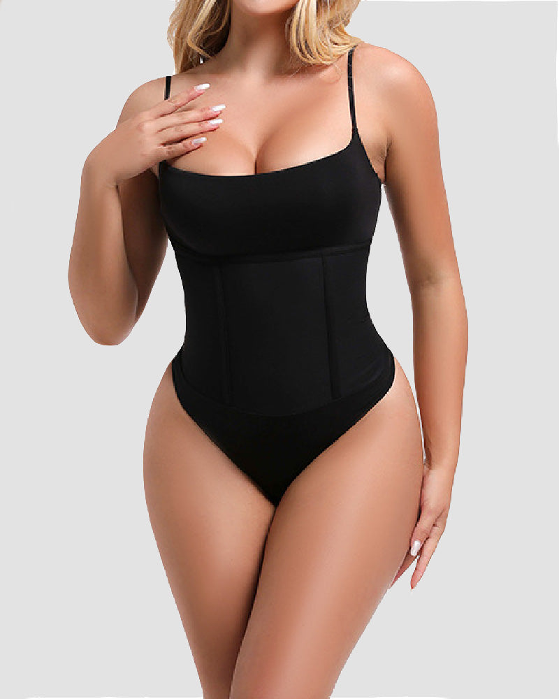 Bauchweg Tanga Korsett Shapewear Stahlknochen Push Up Miederbody