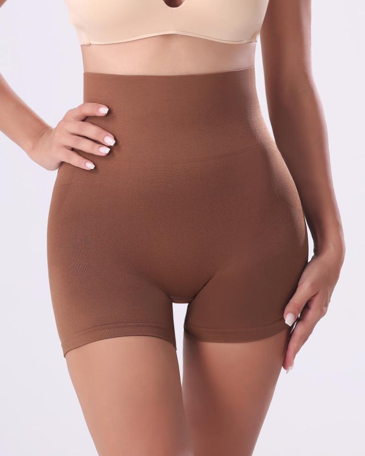 Damen Nahtlose Formende Boyshorts Mittlerer Taille Bauchweg Bequeme Shorts