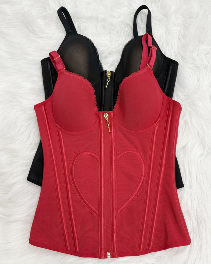 Shapshe® Fajas Colombianas Liebe Muster Korsett Top Bauchstraffung Taille Trainer