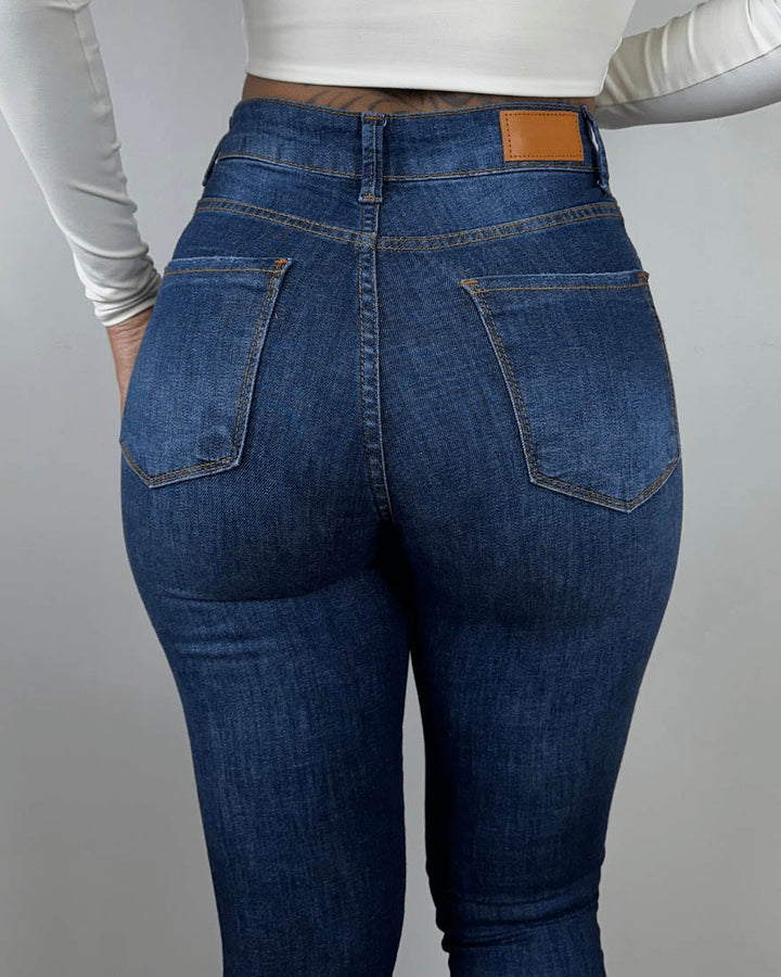 Jeans mit Hoher Taille und Bauchkontrolle Kolumbianische Jeans