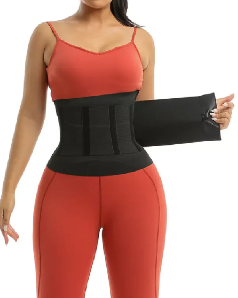 Abnehmbarer Riemen Reißverschluss Sport Taillentrainer Shapewear Wickel Gürtel