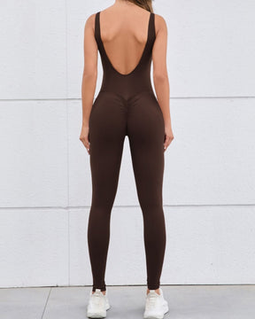 Schnell Trocknender Enger Einteiliger Yoga Jumpsuit für Damen